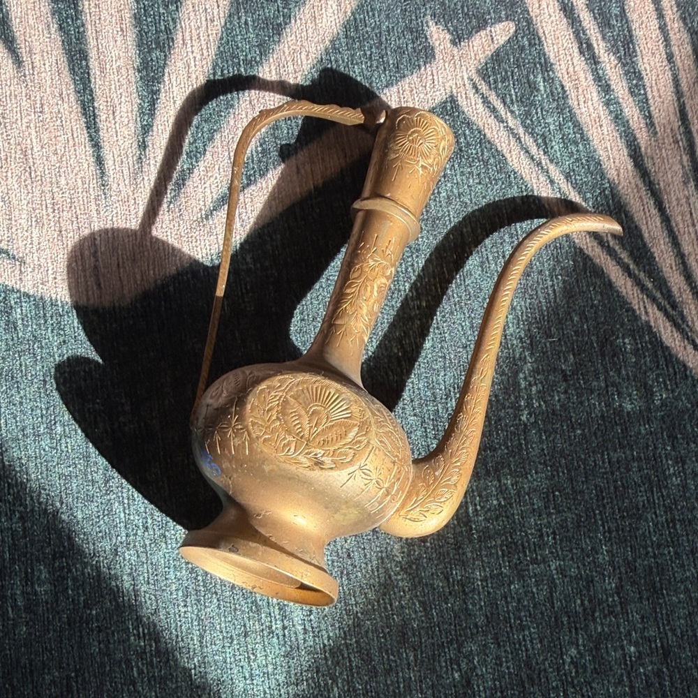 Vintage Ornate Brass Ewer